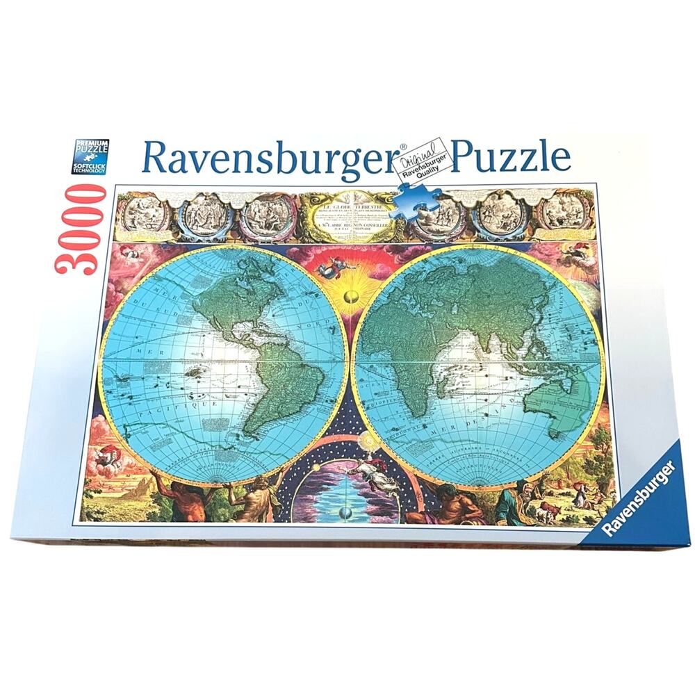 Ravensburger‎ Puzzle 3000 Pc Antique Map 121cm x 80cm Tom Antonishak UNVERIFIED